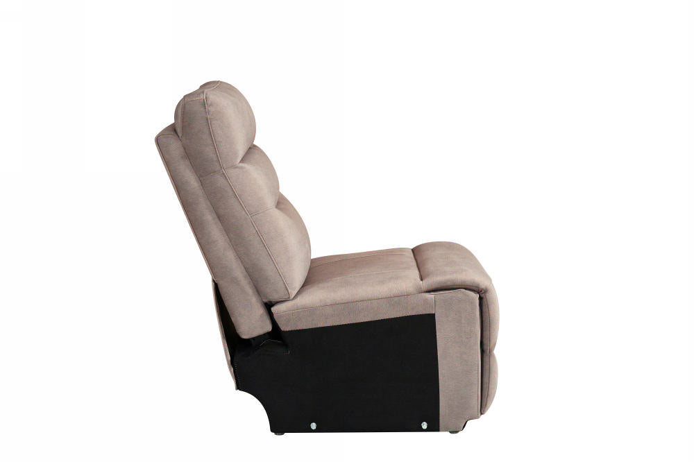 Capello Armless Sectional Mink Fabric