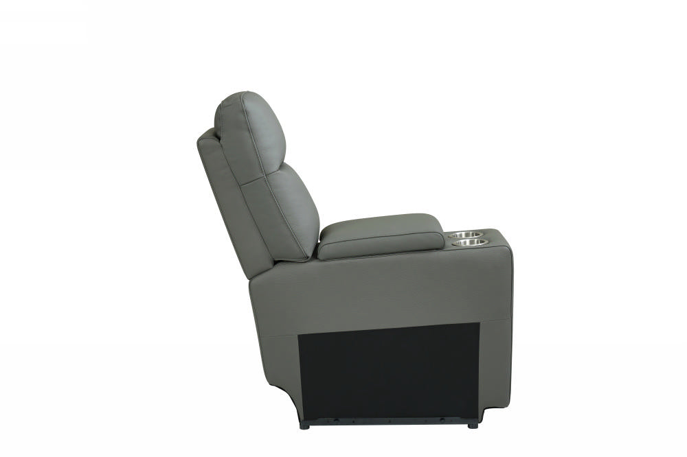 Jesse Console Dark Grey Leather