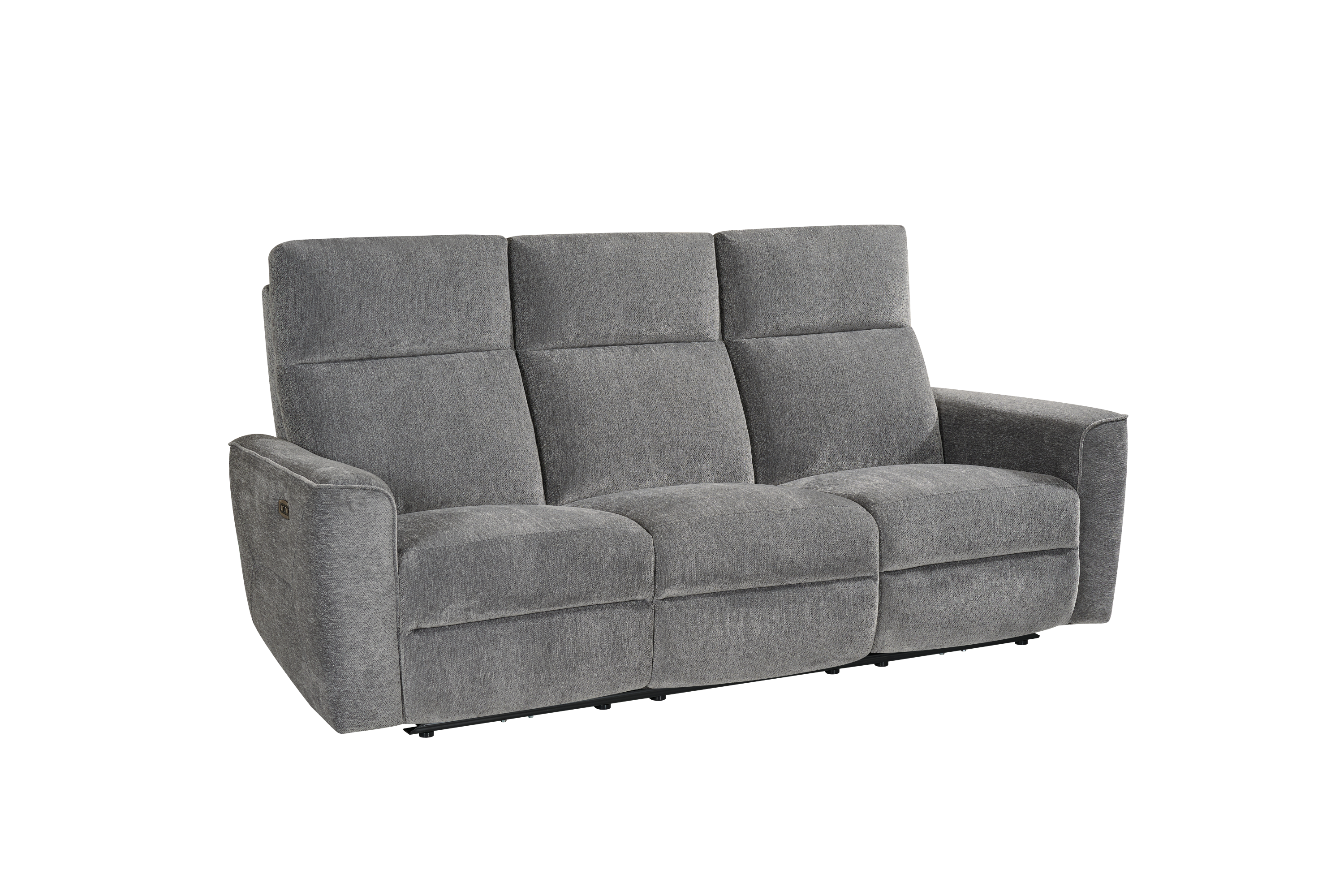 Serafina 3 Seat Dark Grey Fabric Electric Recliner