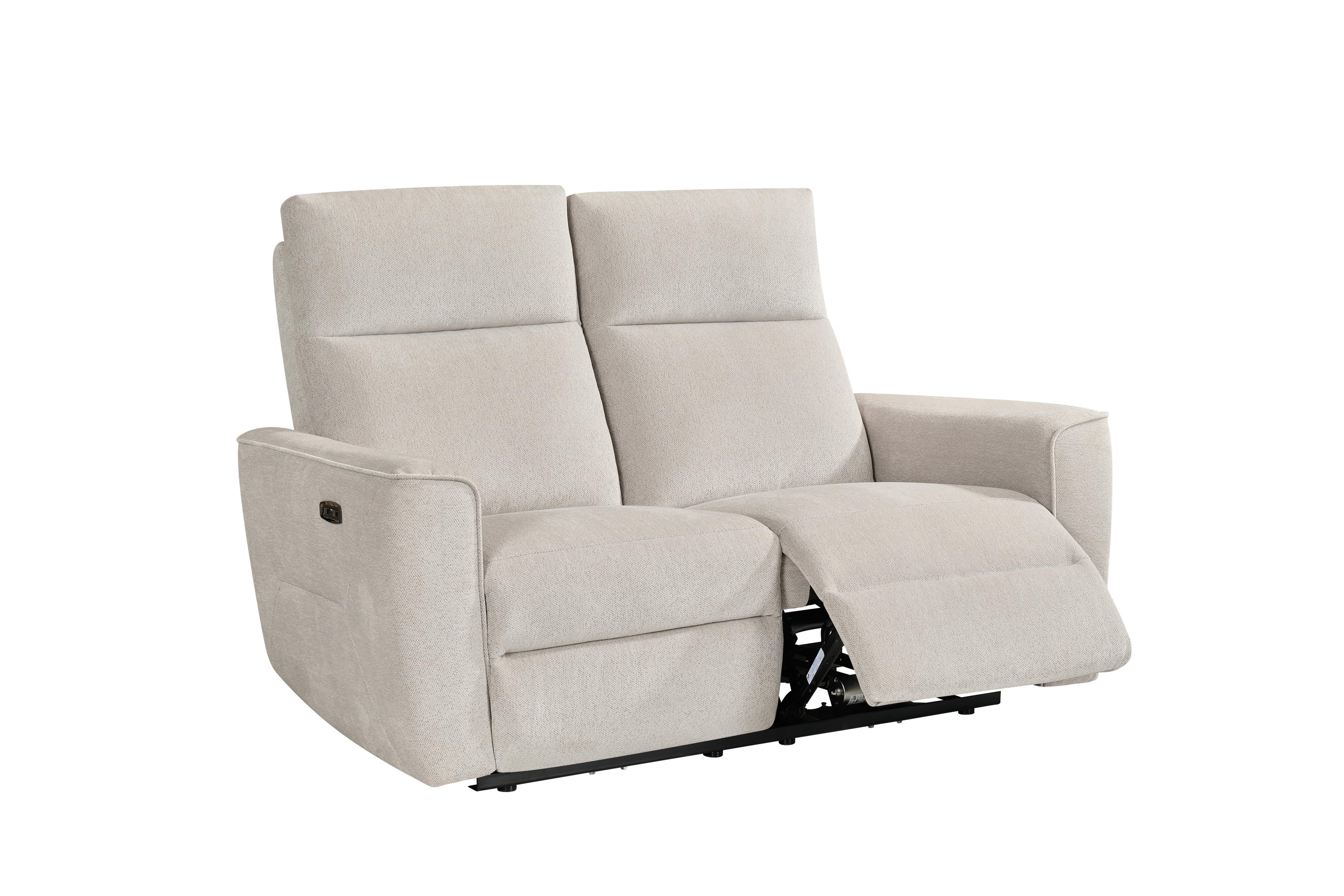 Serafina 2 Seat Beige Fabric Electric Recliner