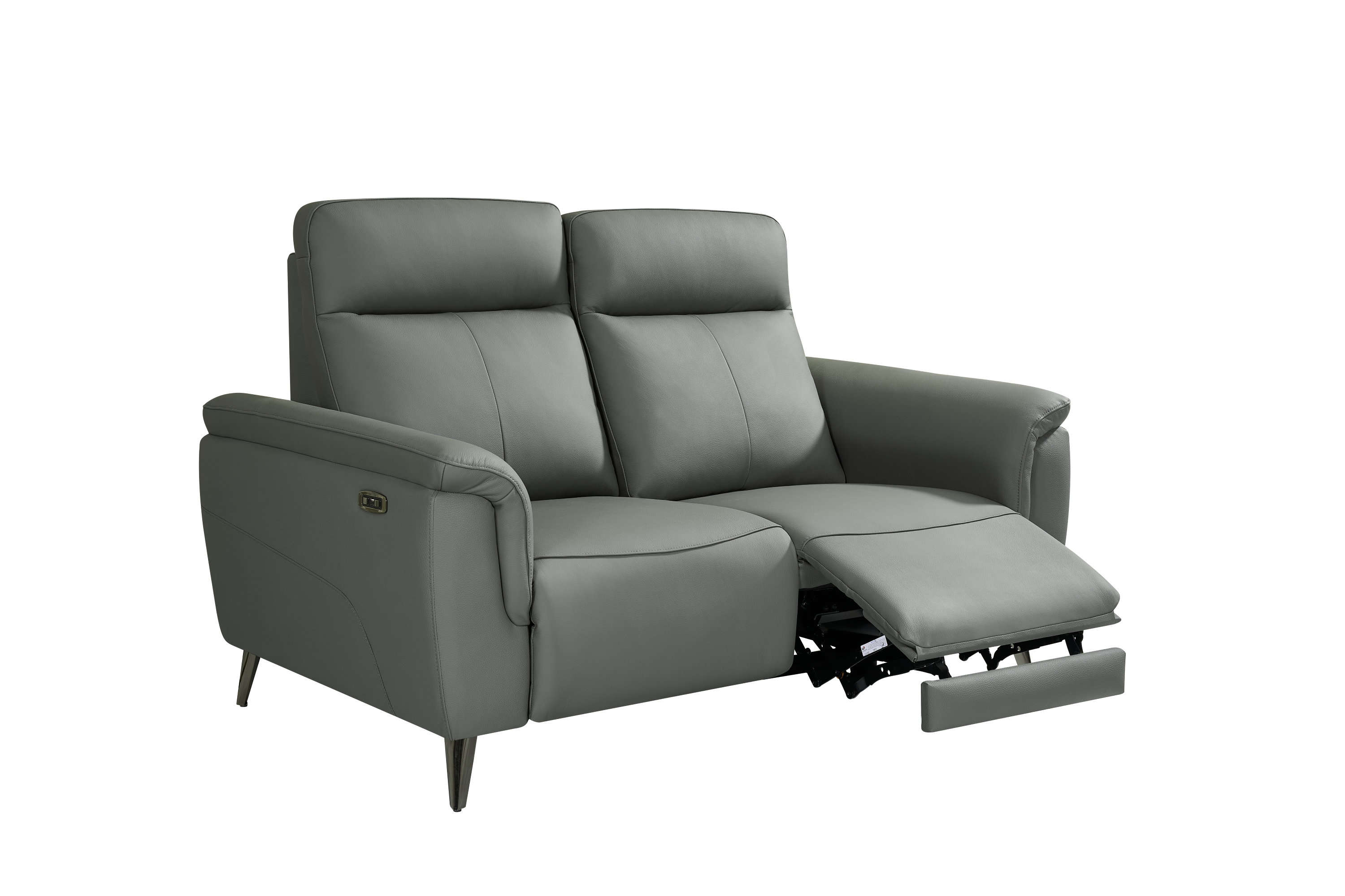 Mezanno 2 Seat Dark Grey Leather Electric Recliner