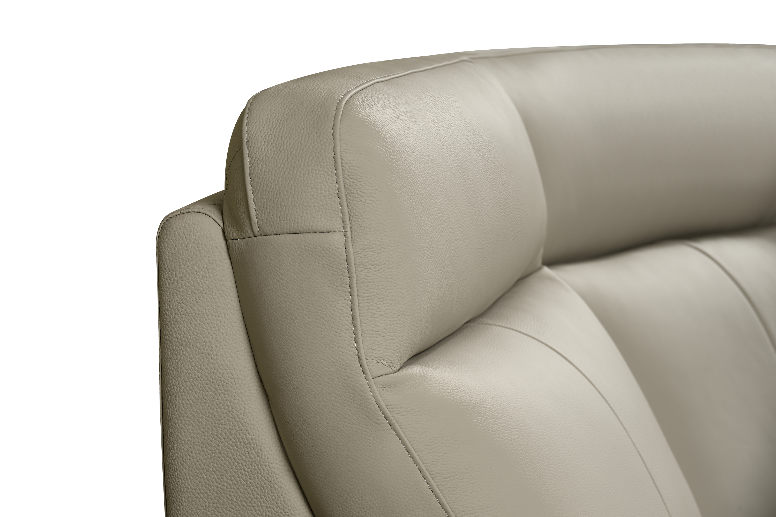 Mezanno 4pc Corner Light Grey Leather Electric Recliner