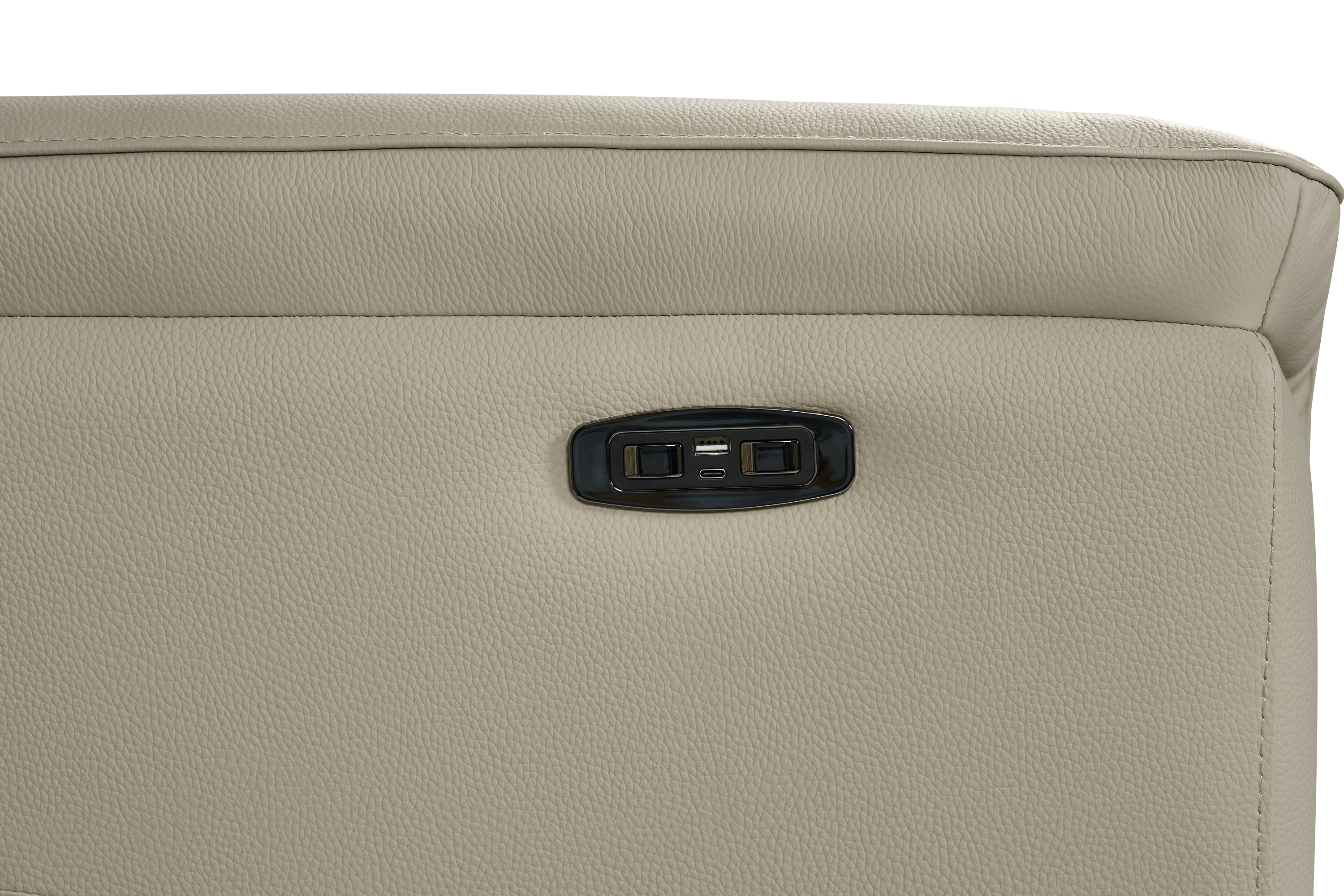 Mezanno 4pc Corner Light Grey Leather Electric Recliner