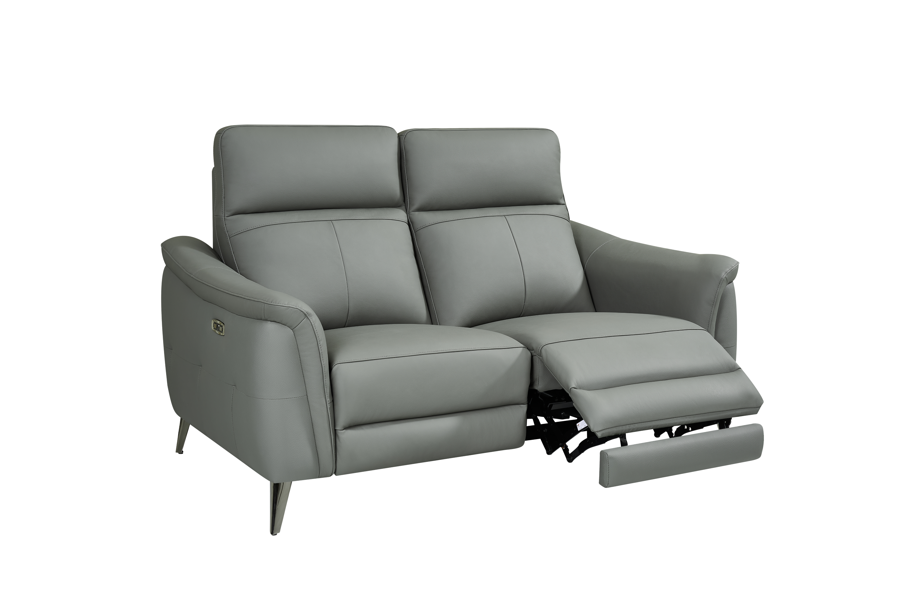 Riccardo 2 Seat Dark Grey Leather Electric Recliner