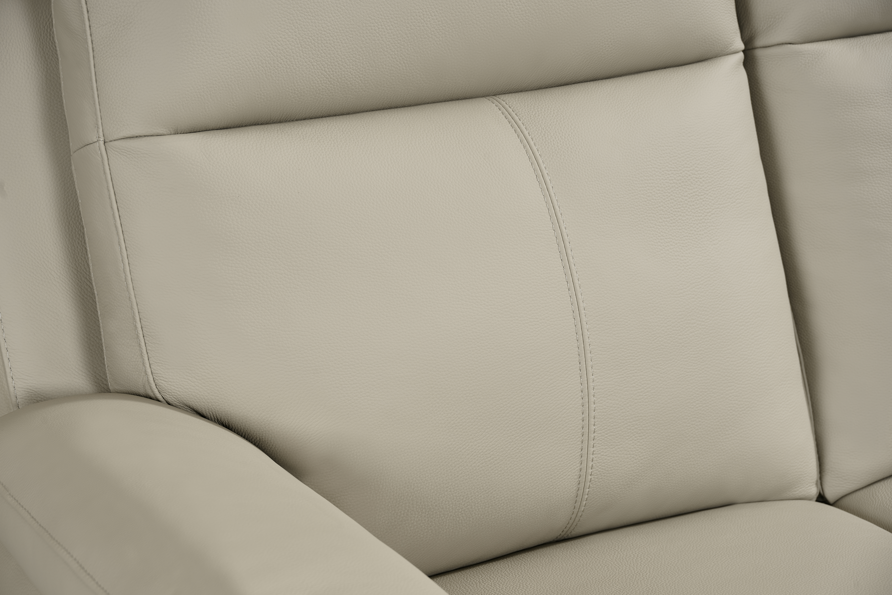 Jesse 3 Seat Light Grey Leather Electric Recliner