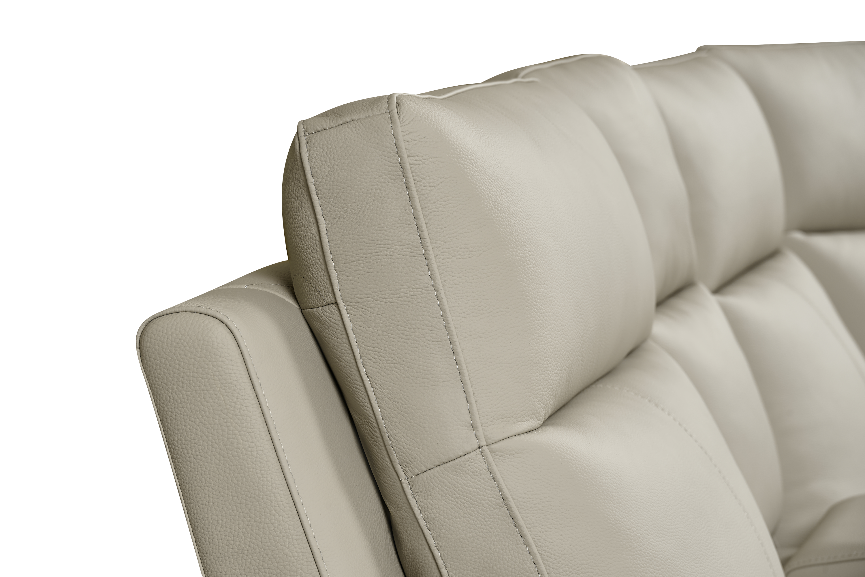 Jesse 4pc Corner Light Grey Leather Electric Recliner