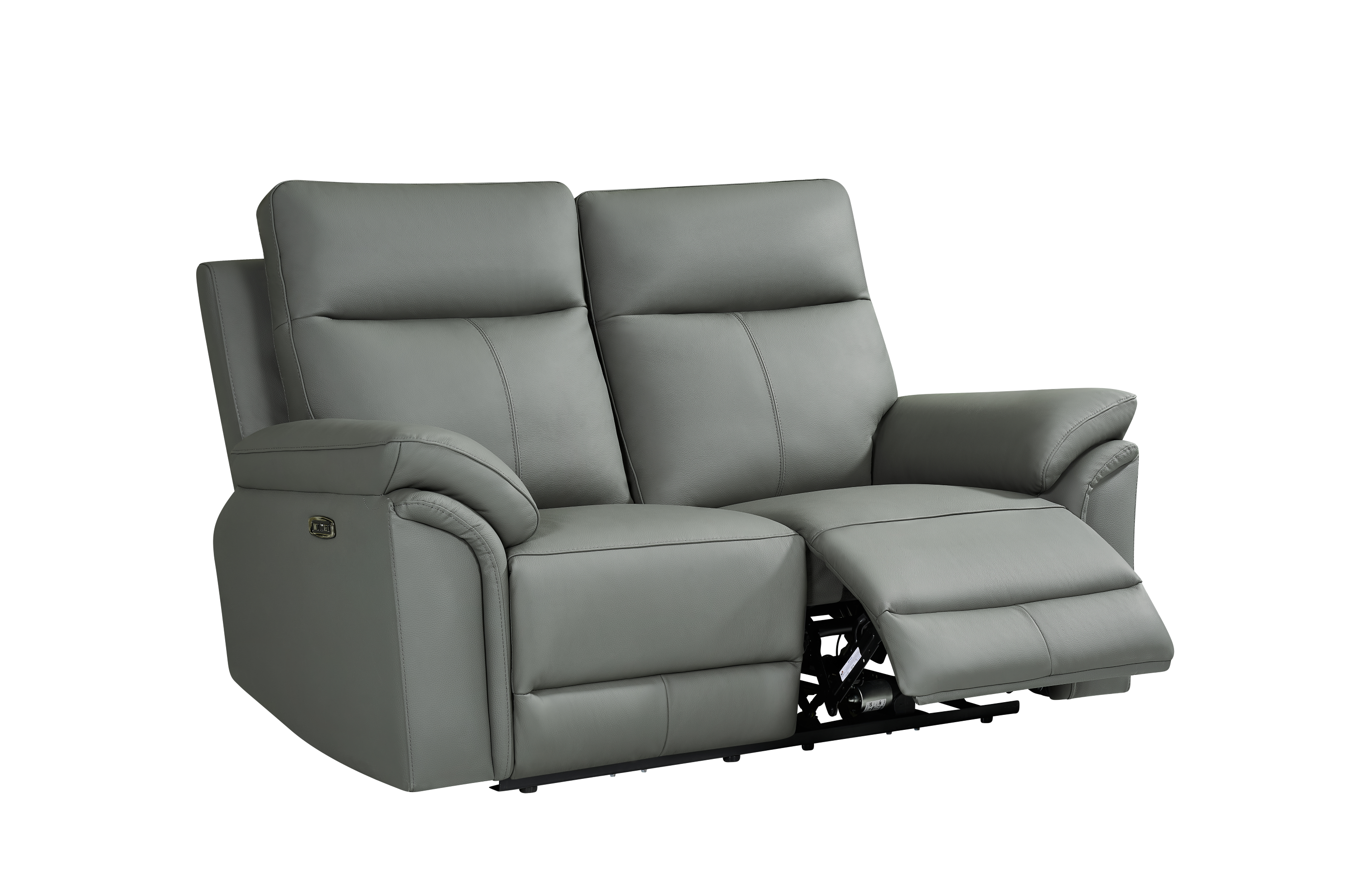 Jesse 2 Seat Dark Grey Leather Electric Recliner