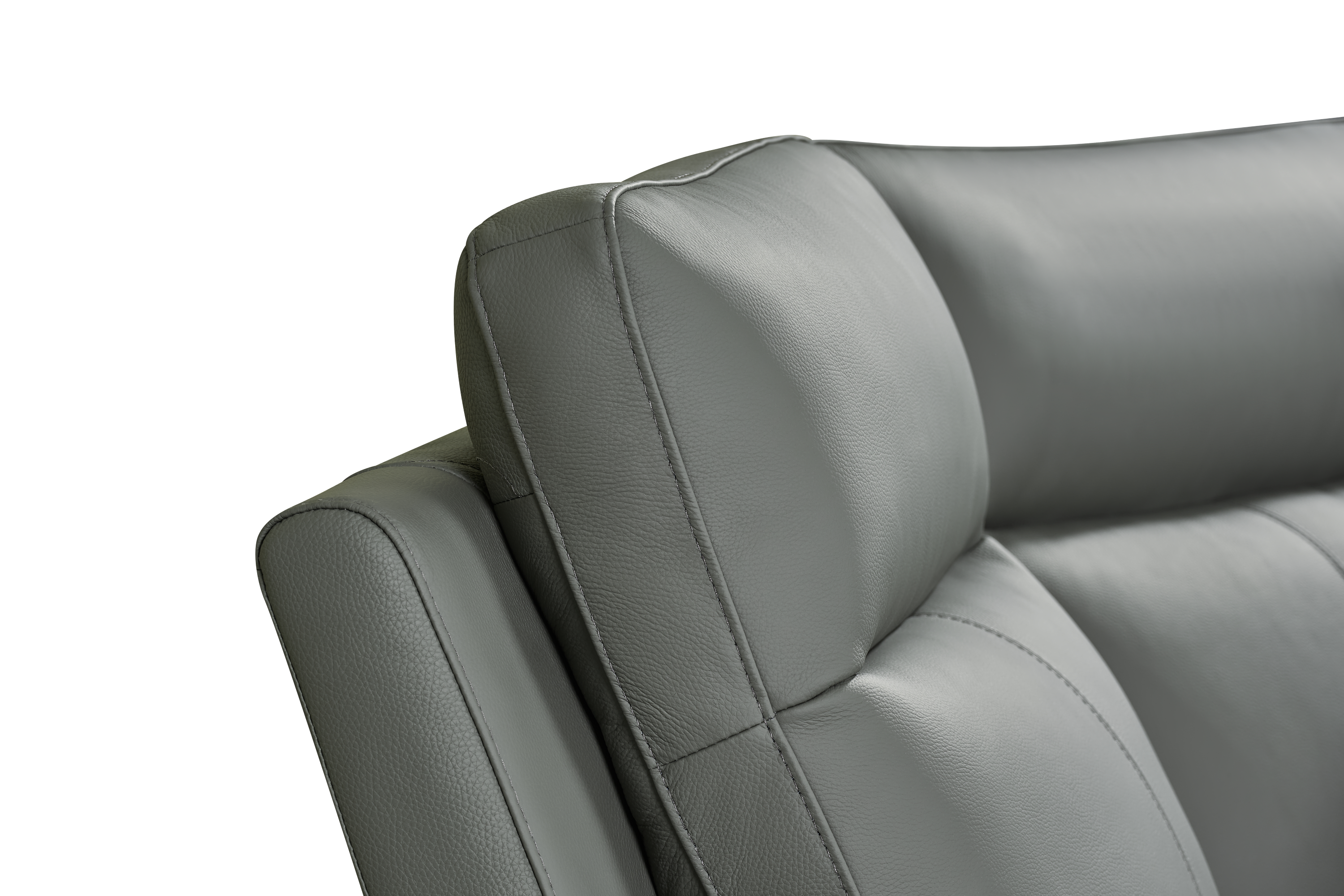 Jesse 3 Seat Dark Grey Leather Electric Recliner
