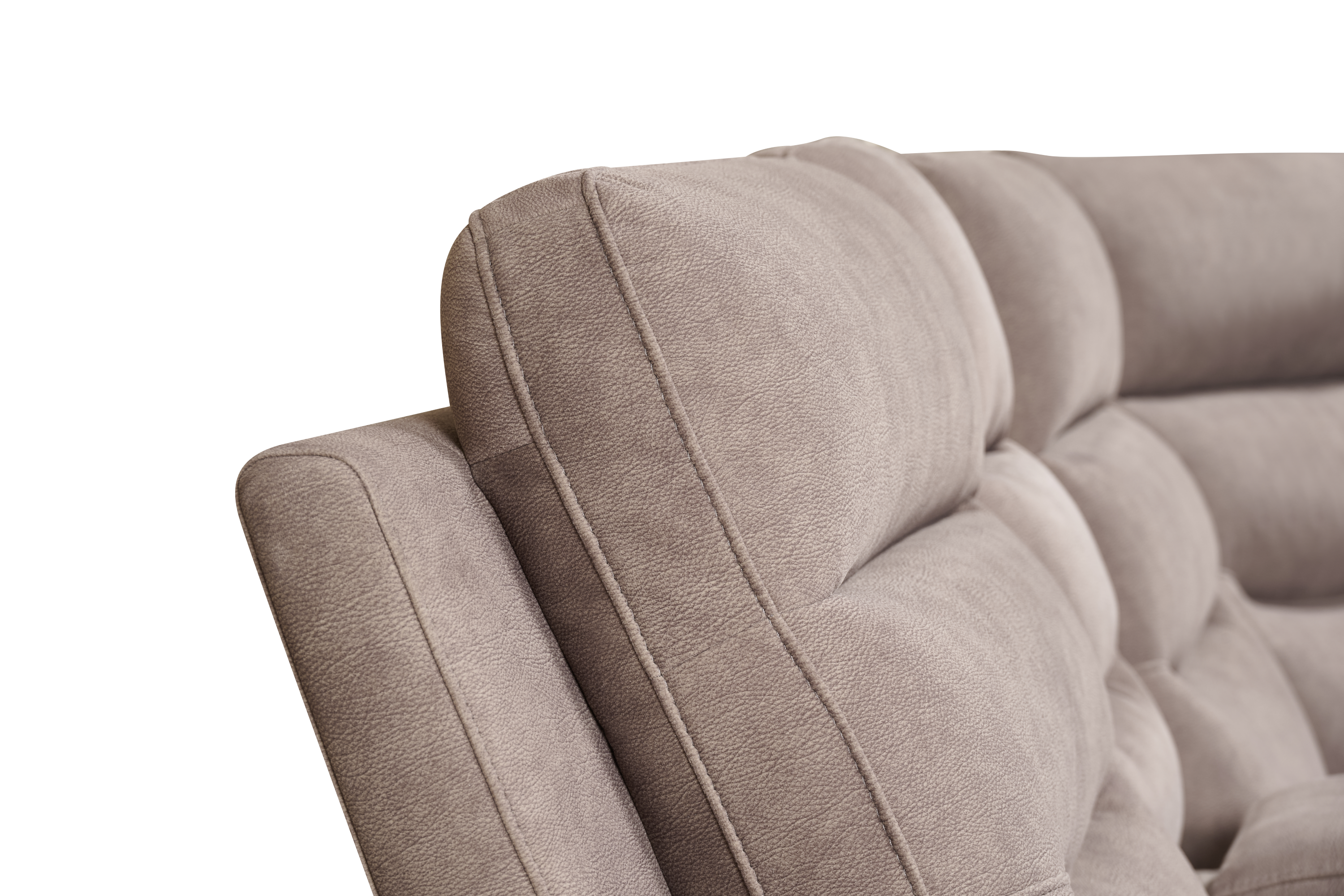 Capello 4pc Corner Mink Fabric Electric Recliner