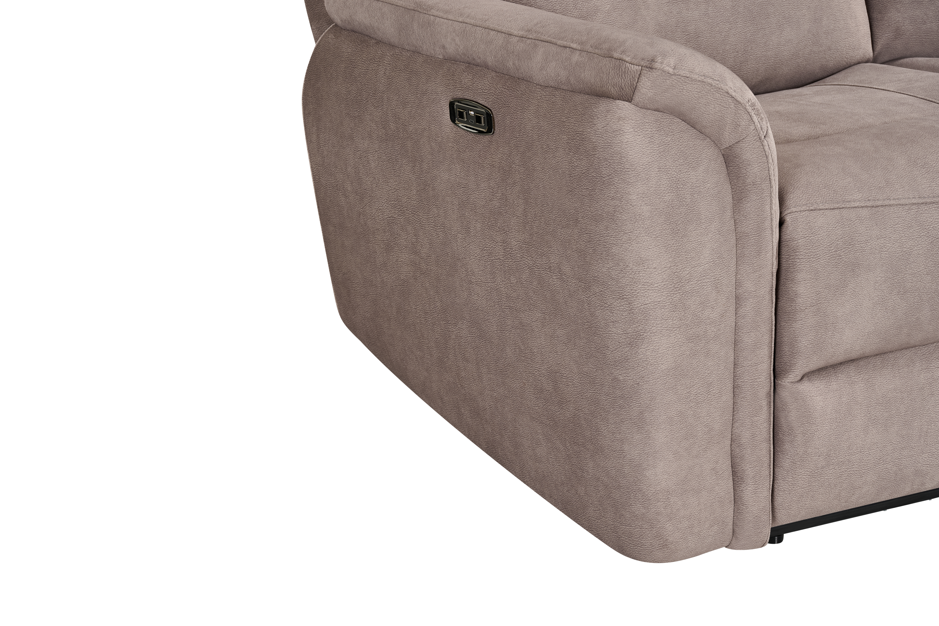 Capello 3 Seat Mink Fabric Electric Recliner