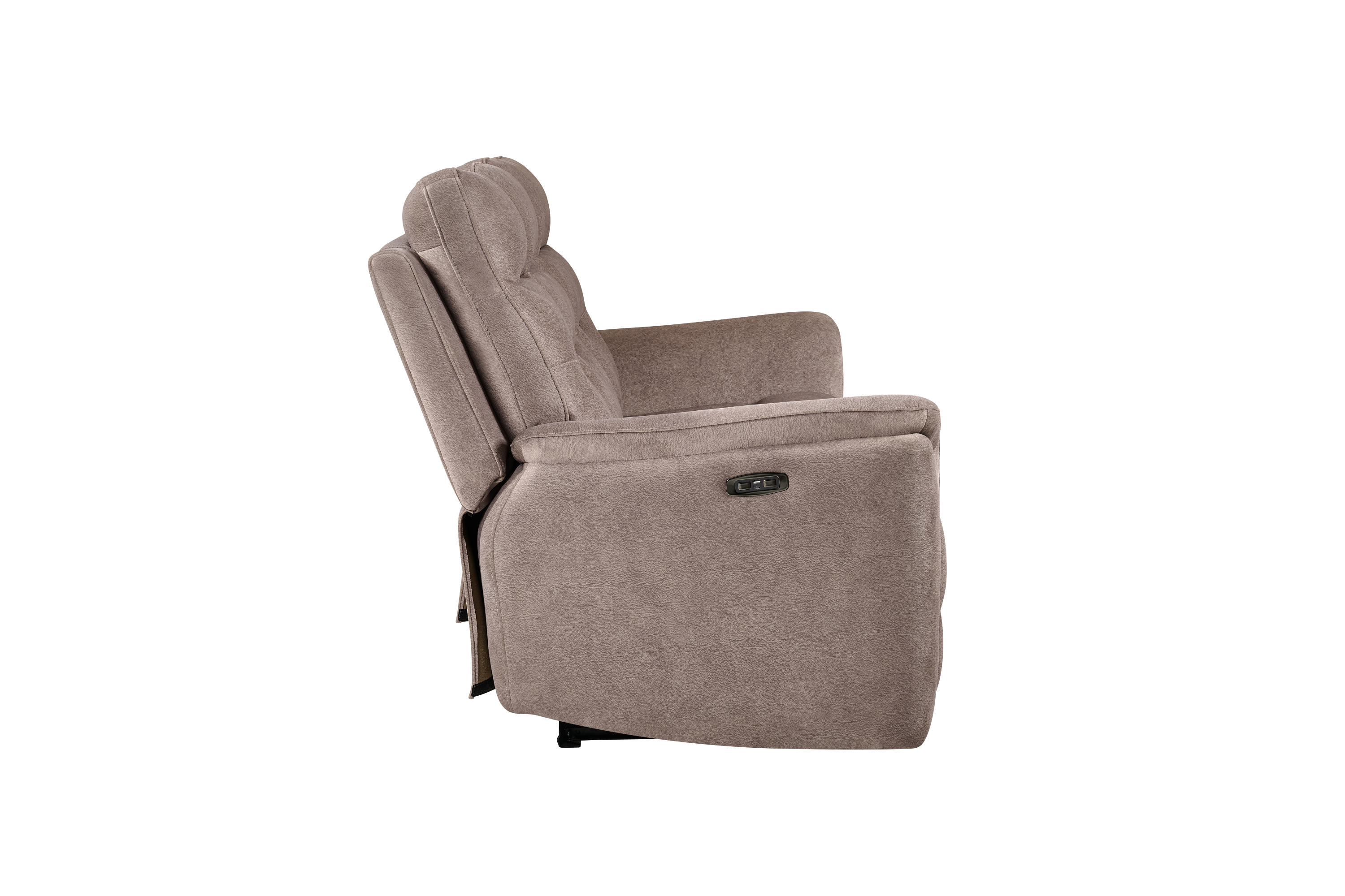 Capello 3 Seat Mink Fabric Electric Recliner