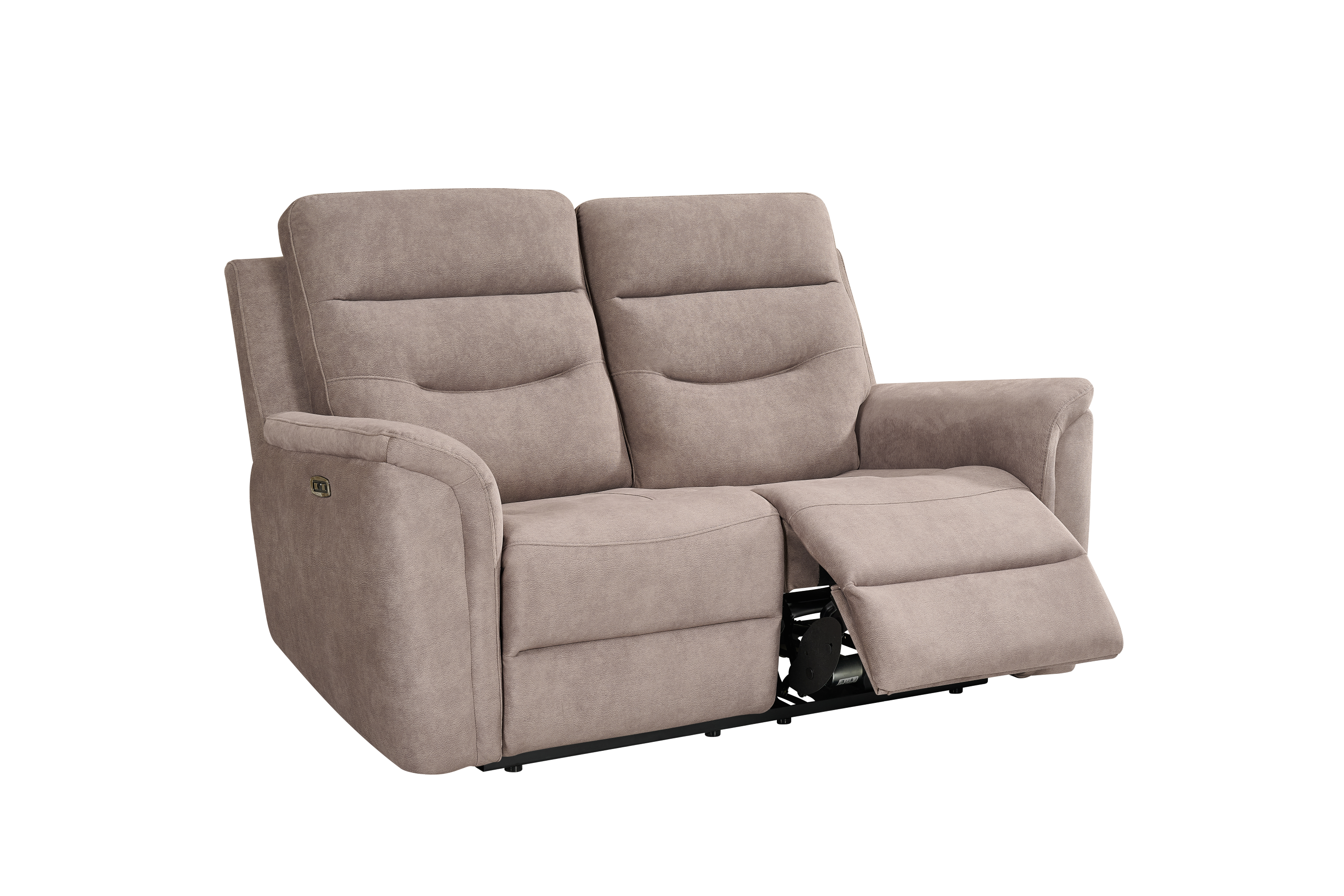 Capello 2 Seat Mink Fabric Electric Recliner