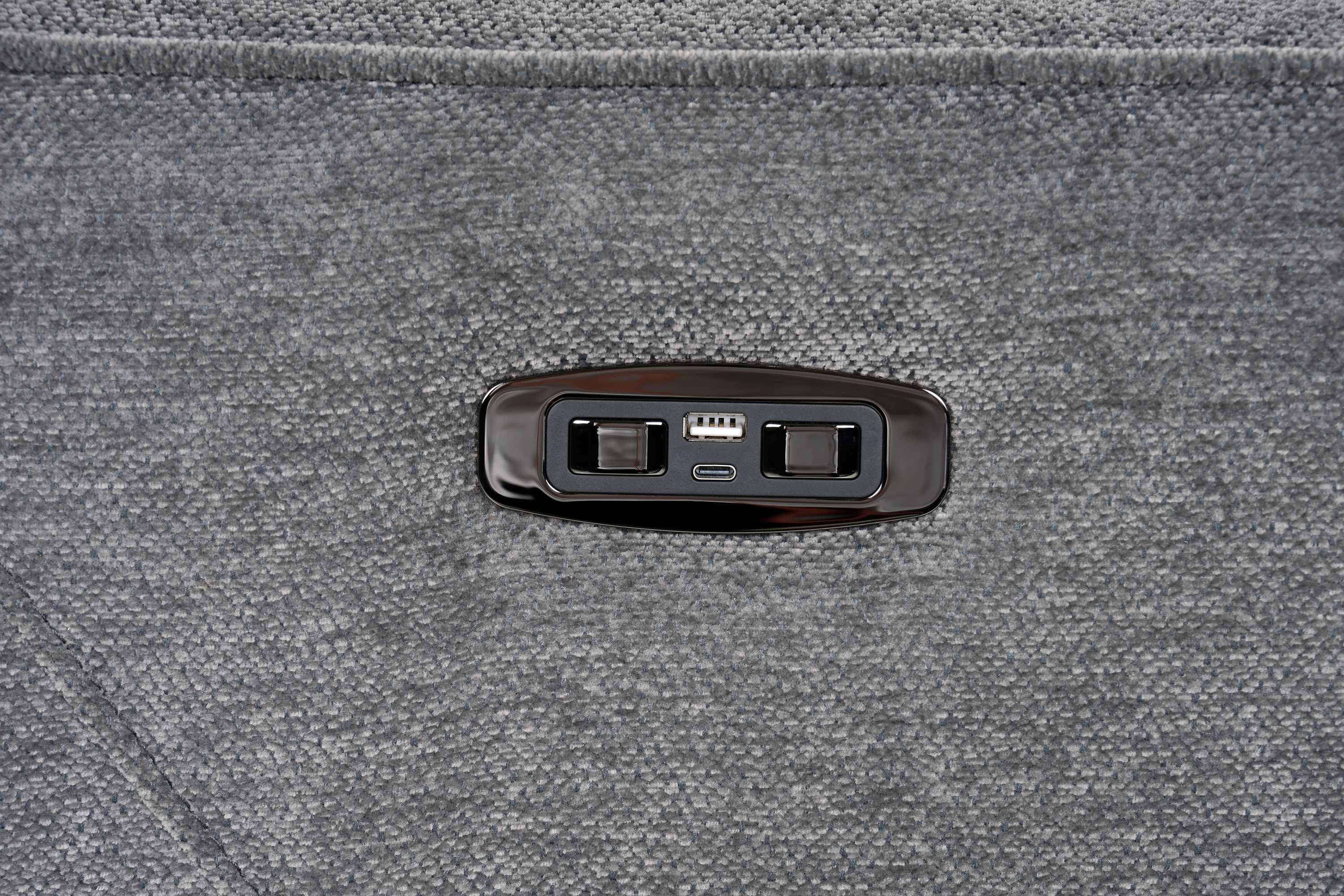 Serafina 2 Seat Dark Grey Fabric Electric Recliner