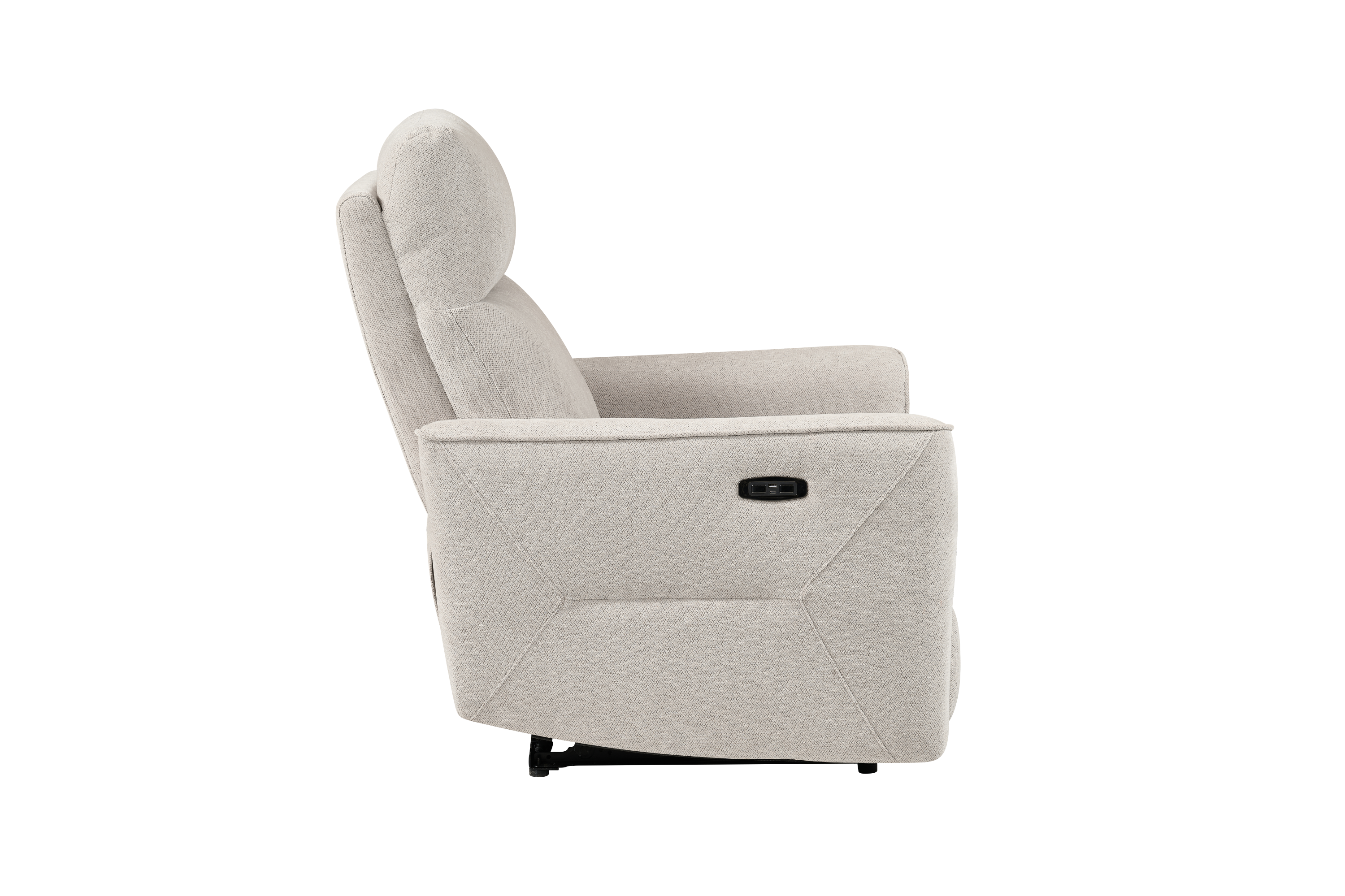 Serafina 1 Seat Beige Fabric Electric Recliner
