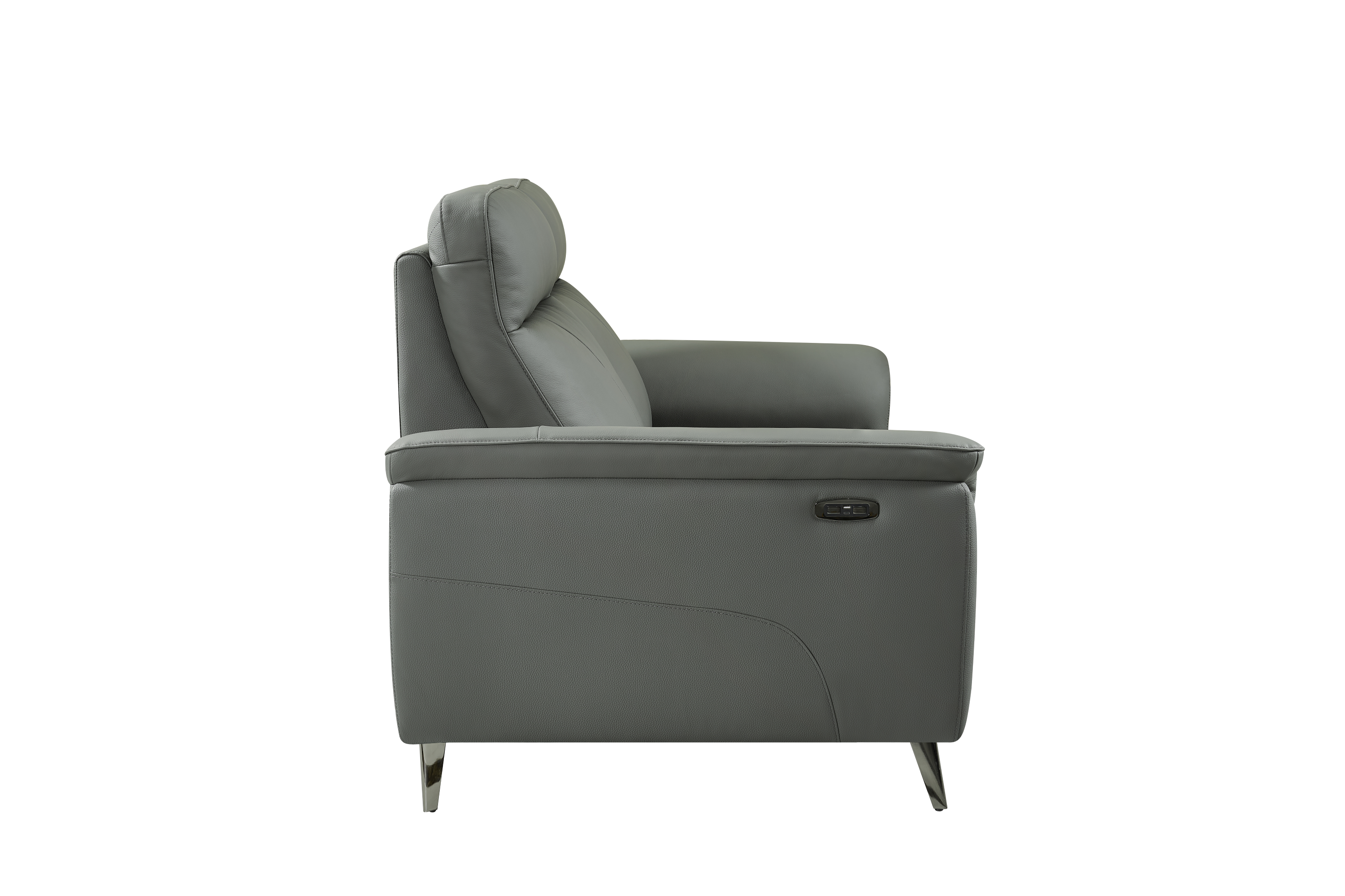 Mezanno 2 Seat Dark Grey Leather Electric Recliner