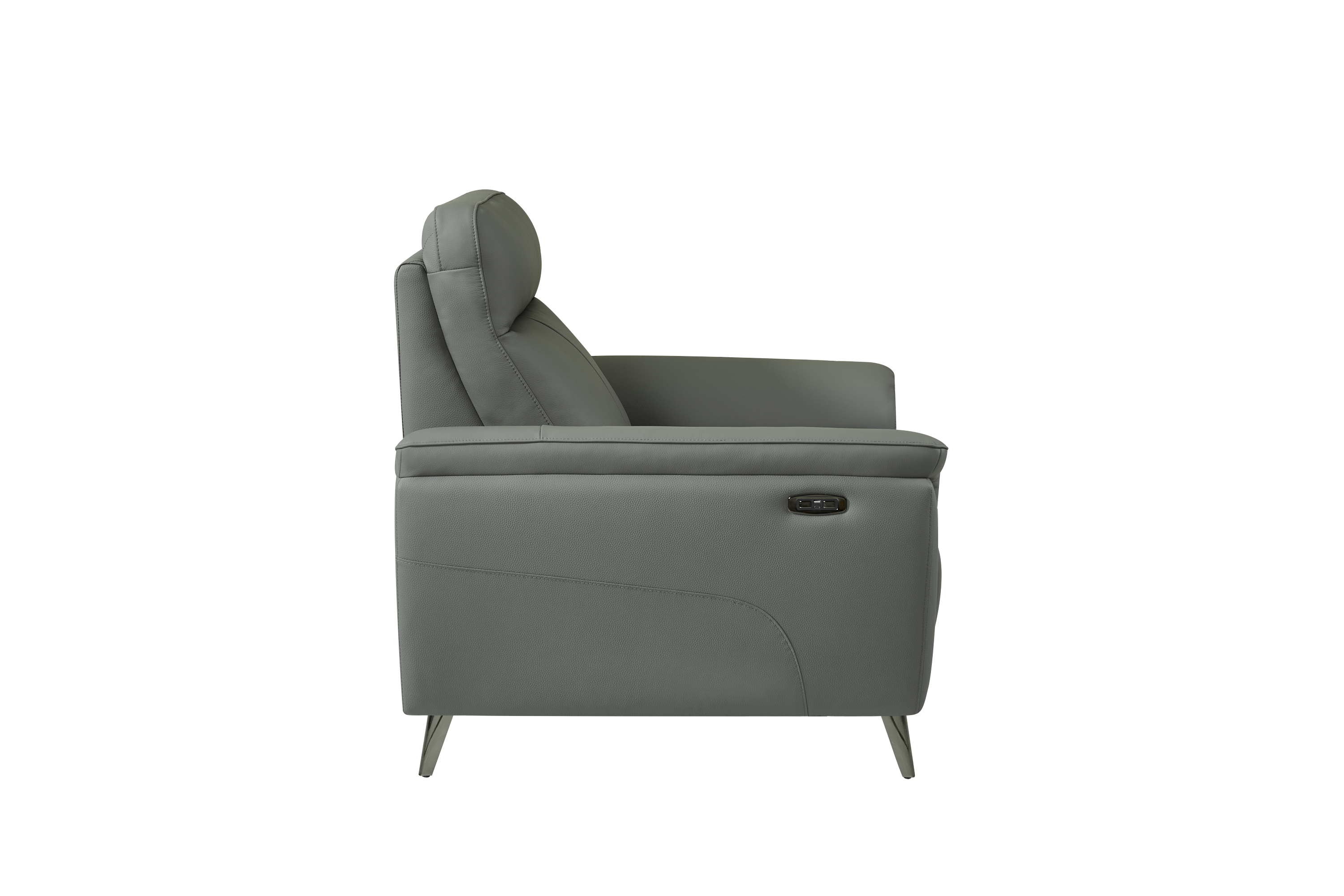 Mezanno 1 Seat Dark Grey Leather Electric Recliner