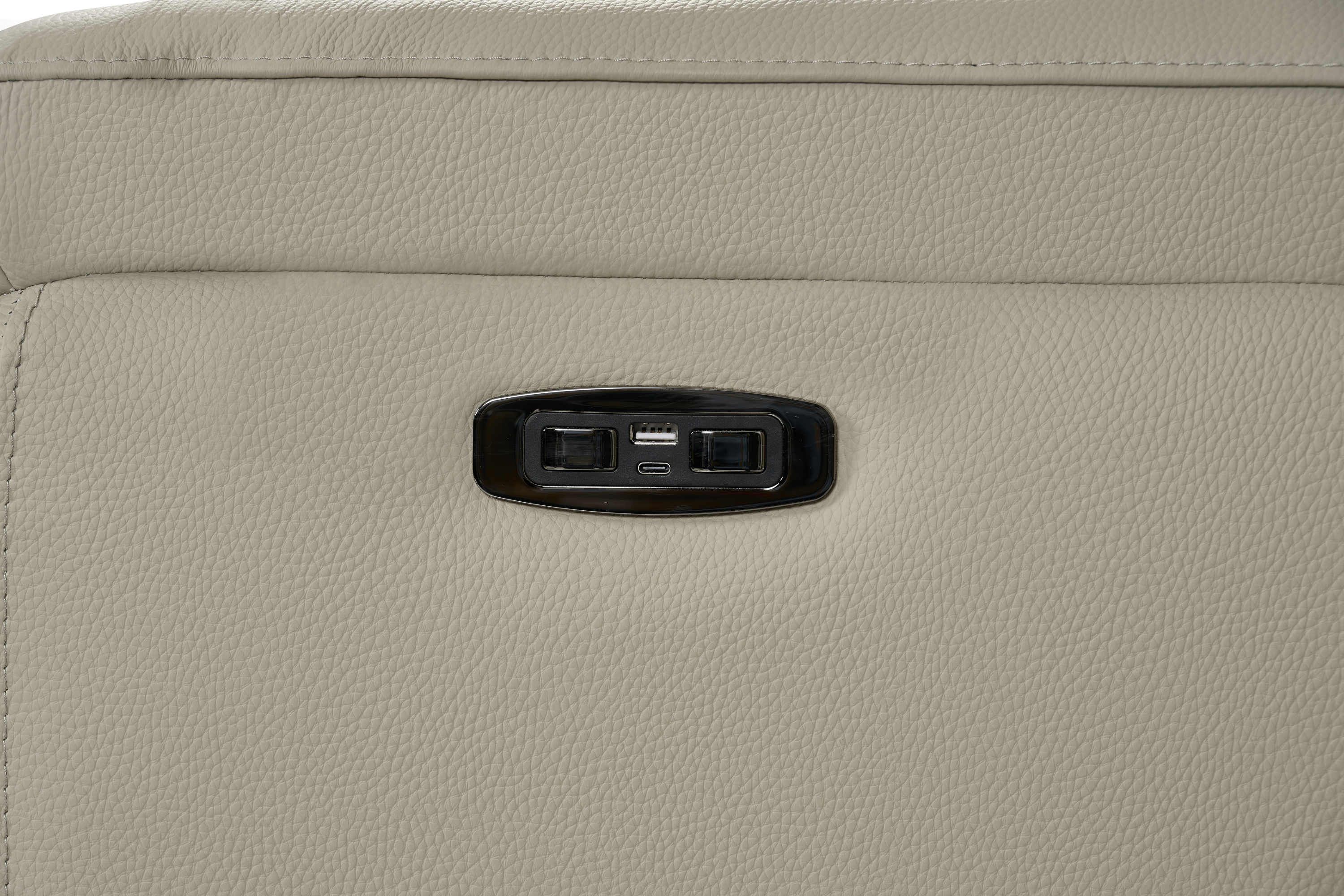 Mezanno 1 Seat Light Grey Leather Electric Recliner