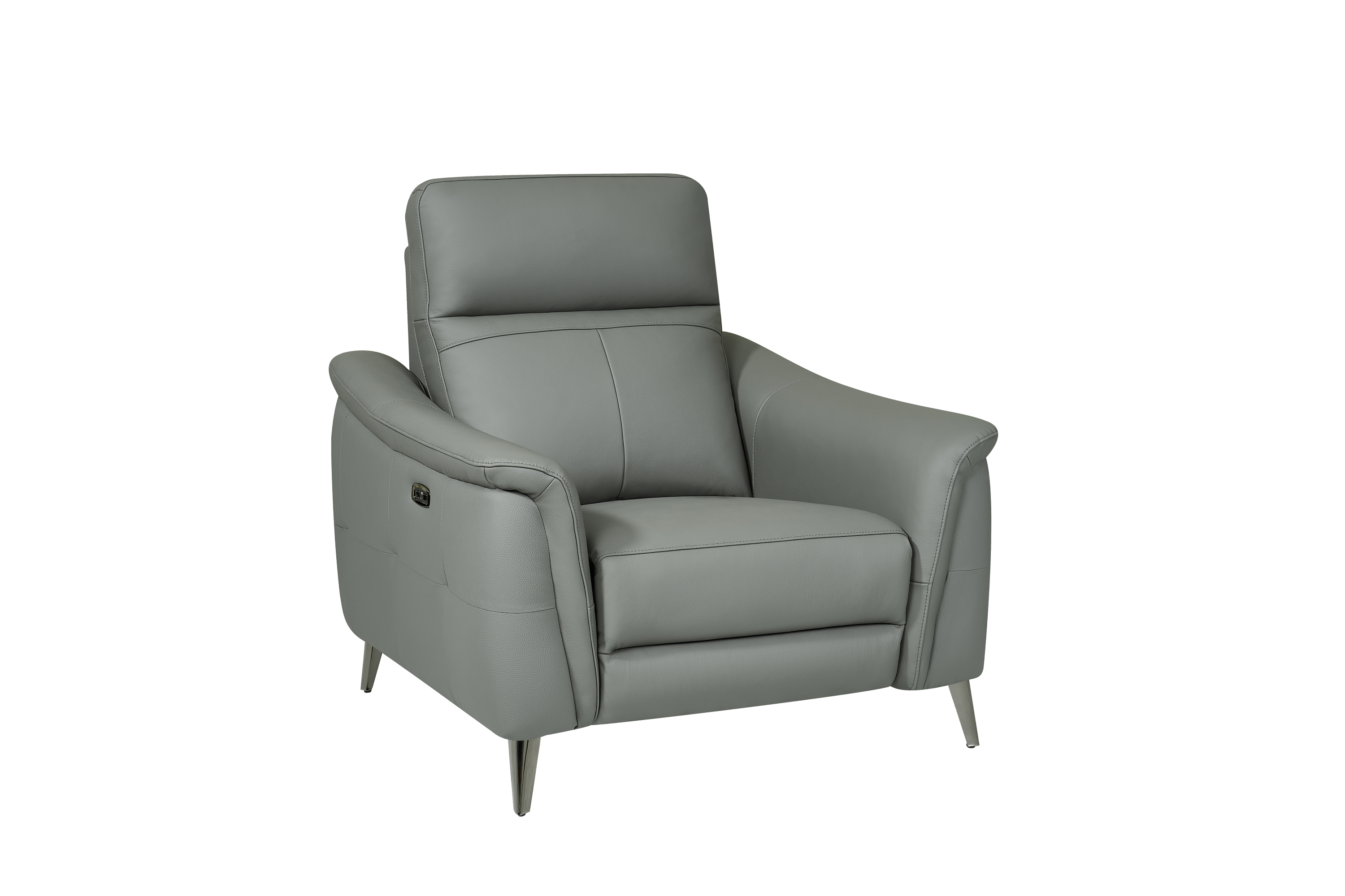 Riccardo 1 Seat Dark Grey Leather Electric Recliner