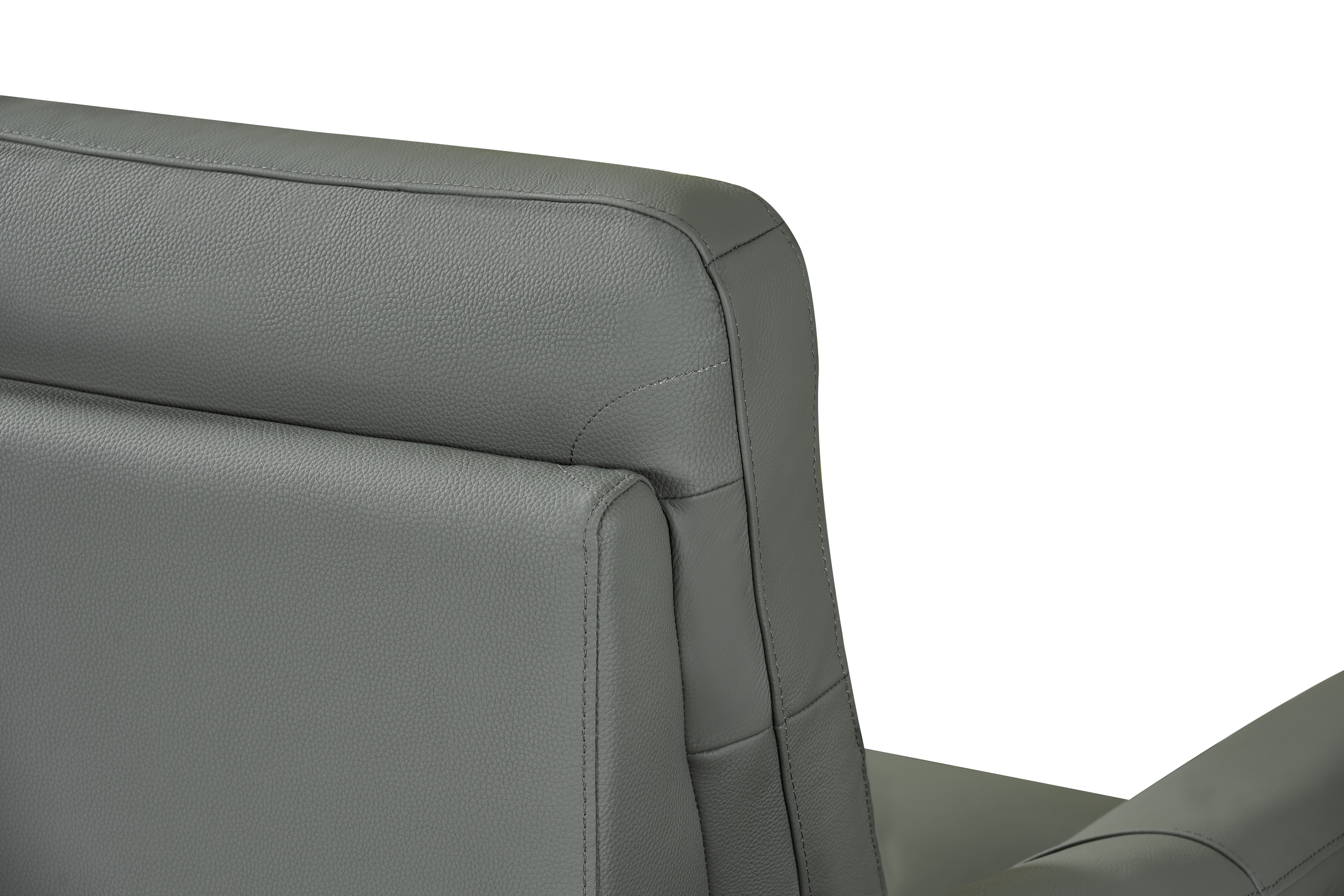 Riccardo 3 Seat Dark Grey Leather Electric Recliner