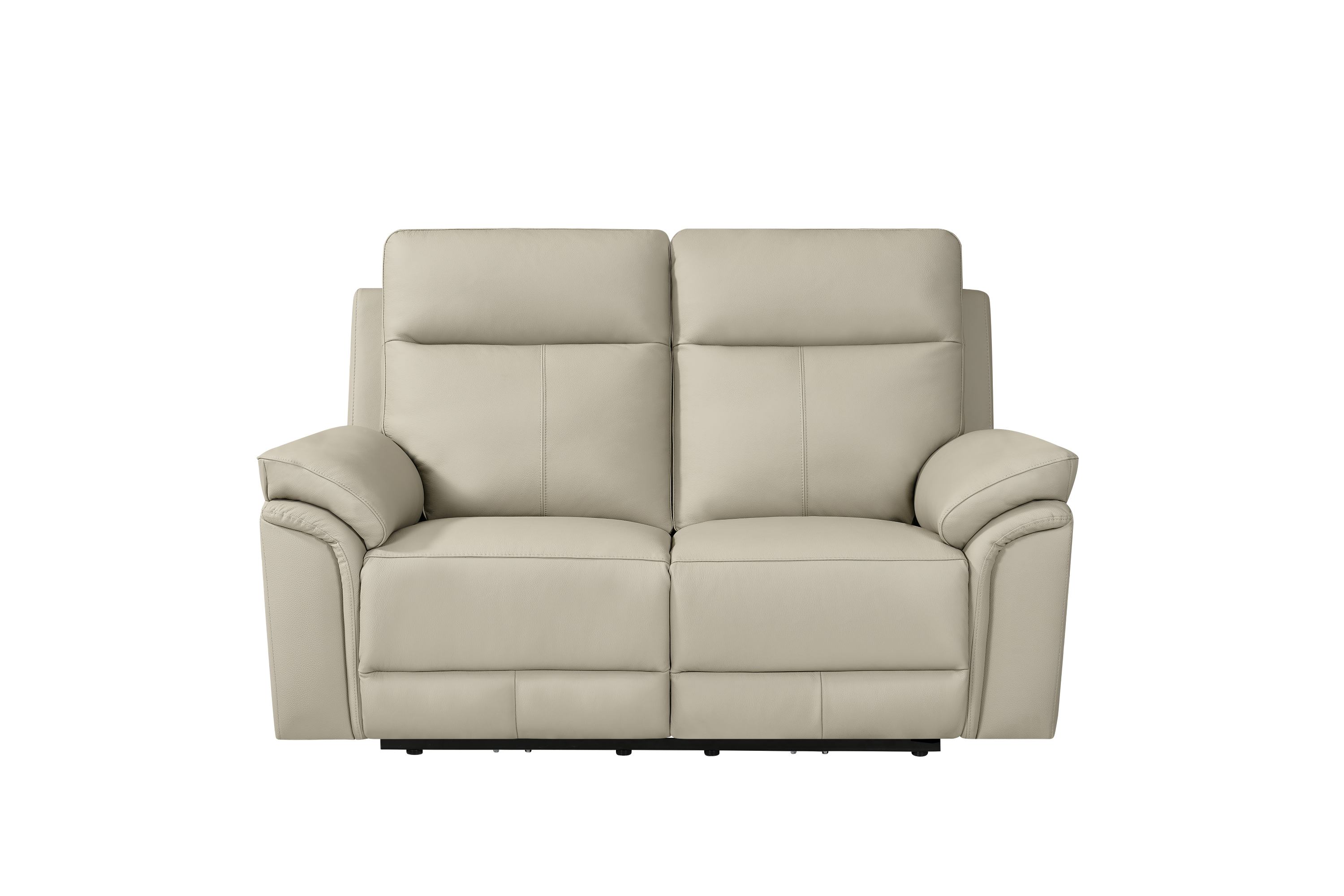 Jesse 2 Seat Light Grey Leather Electric Recliner
