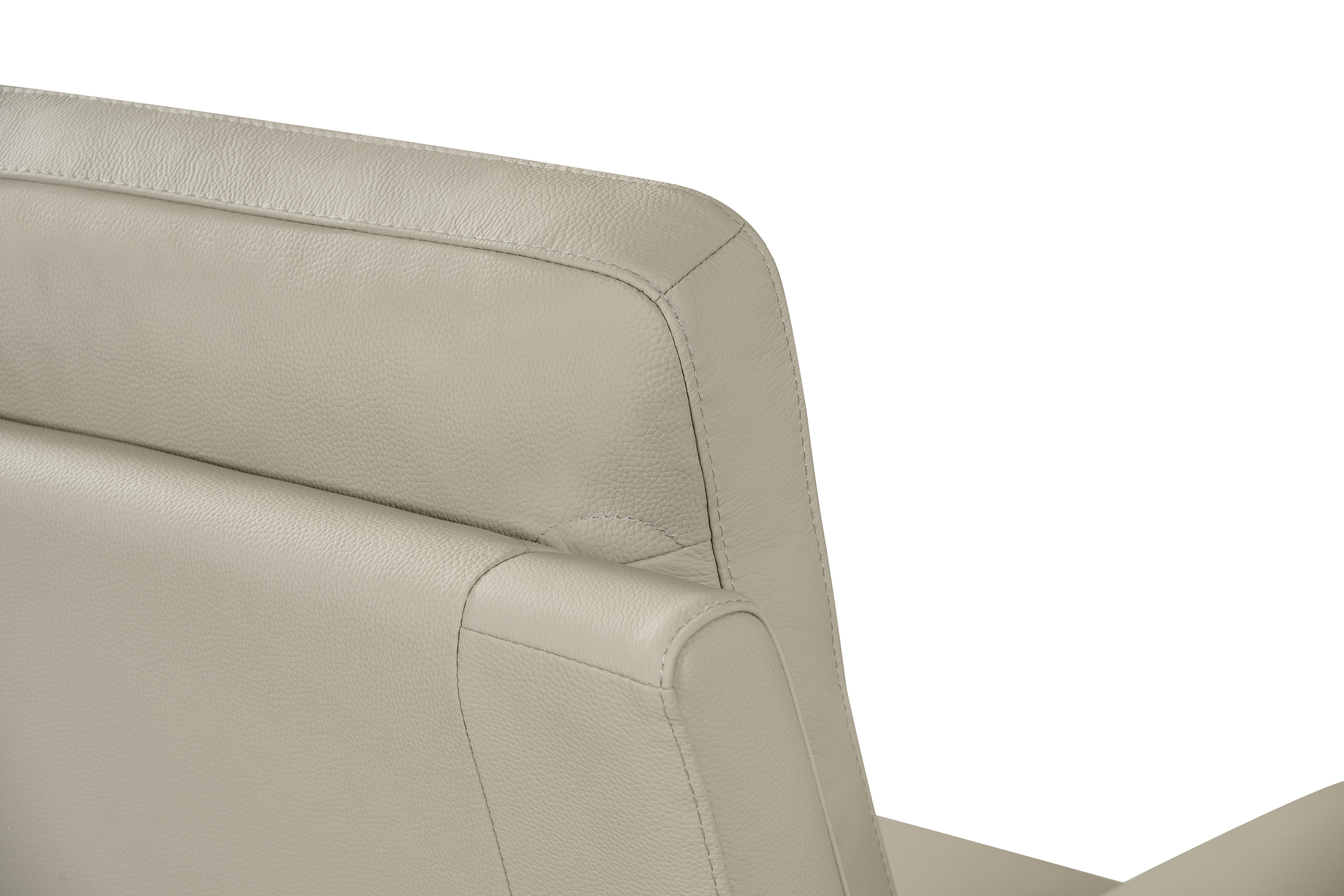 Jesse 3 Seat Light Grey Leather Electric Recliner