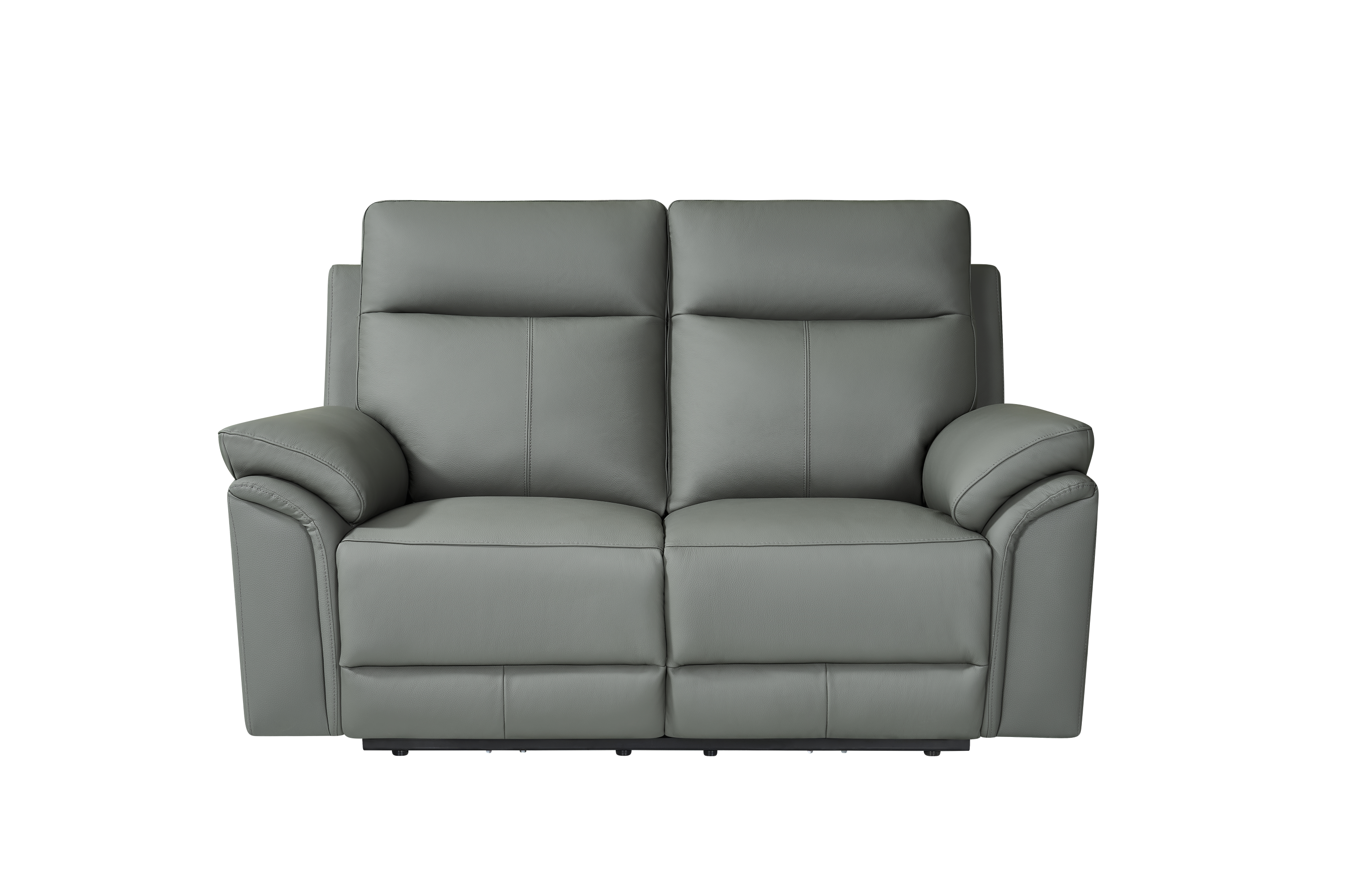 Jesse 2 Seat Dark Grey Leather Electric Recliner