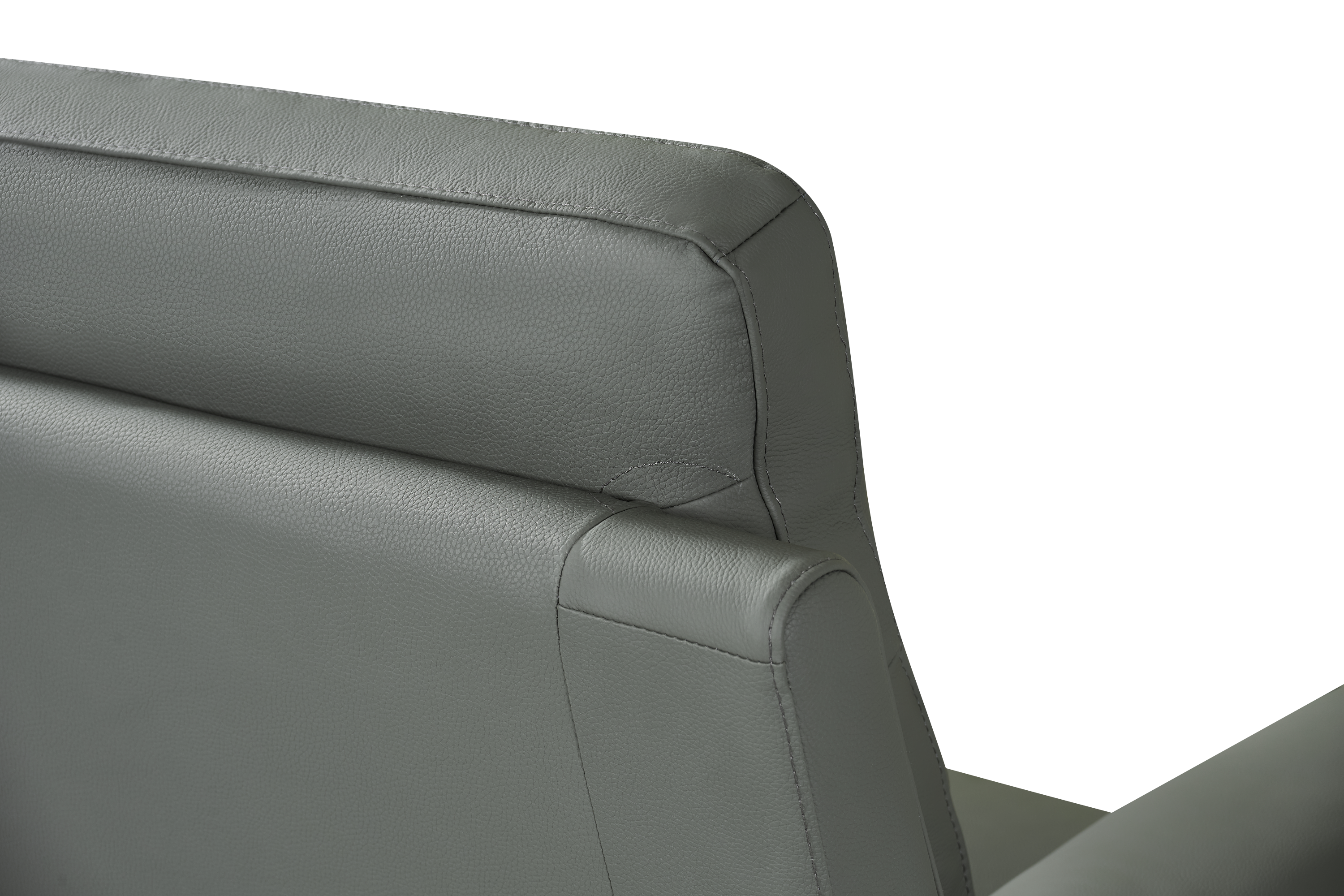 Jesse 3 Seat Dark Grey Leather Electric Recliner