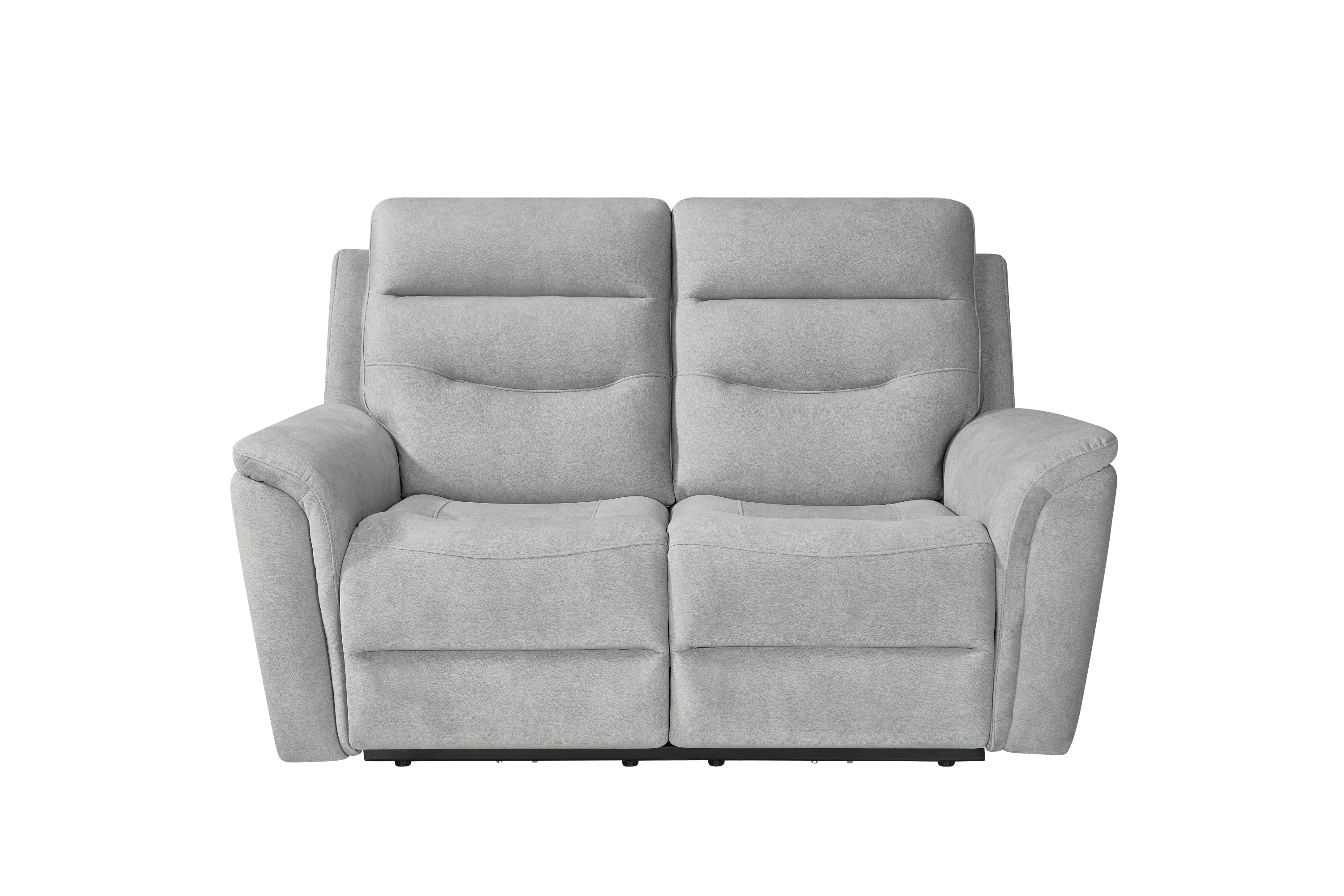 Capello 2 Seat Silver Grey Fabric Electric Recliner
